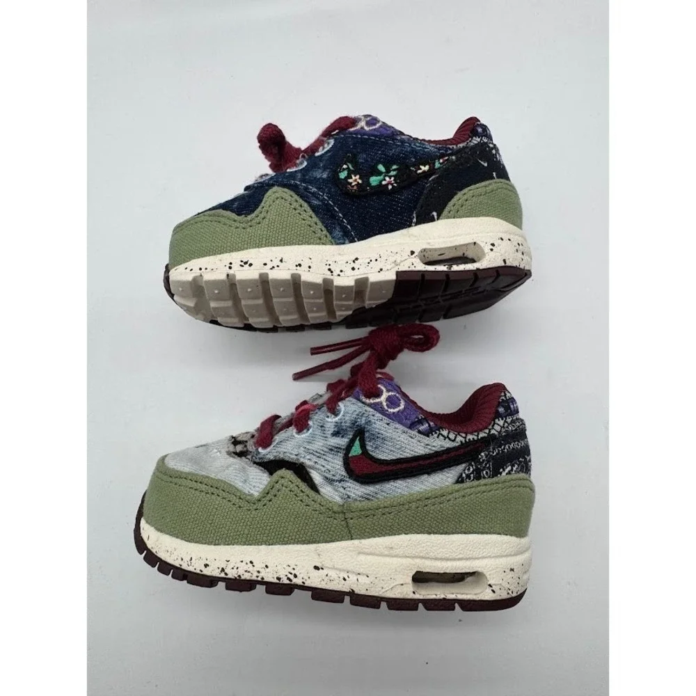 Nike Air Max 1 TD x Concepts Mellow Denim Patchwork Sneakers DR2363-400 Size 4C
